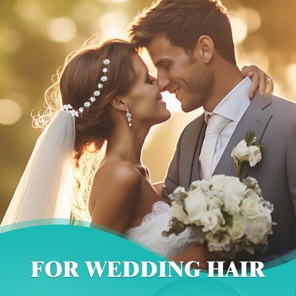 Wedding Hair Pins Pearl Rhinestone Floral Bridal Hair Accessories 80 Pack